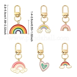 6Pcs Alloy Enamel Pendant Decorations&nbsp;HJEW-YW00233
