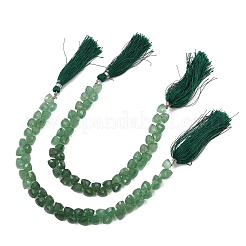 Top Drilled Faceted Triangle Natural Green Strawberry Quartz Beads Strands&nbsp;GG-NH0010-D01-01