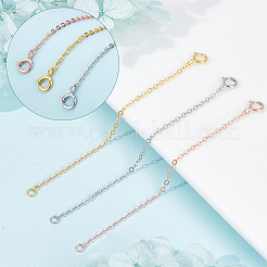 3Pcs 3 Style 925 Sterling Silver Chain Extender&nbsp;BJEW-BBC0001-01