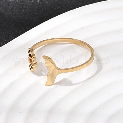 304 Stainless Steel Cuff Open Rings&nbsp;RJEW-H265-02G