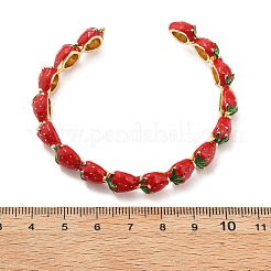 Brass Enamel Cuff Bracelets&nbsp;BJEW-L703-02B-G