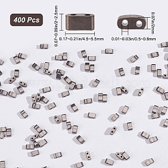 400Pcs 2-Hole Glass Seed Beads&nbsp;SEED-CN0001-08