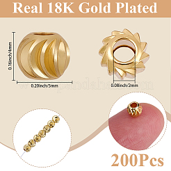 200Pcs Brass Spacer Beads&nbsp;KK-SC0008-12