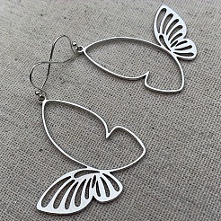 Hollow Butterfly Alloy Dangle Earrings&nbsp;FS-WG207D1-01