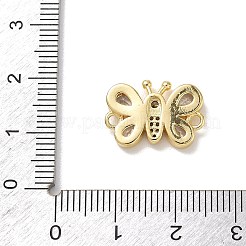 Brass Pave Cubic Zirconia Butterfly Links Connector Charms&nbsp;LS-KK-L268-028G-03