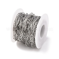 Tarnish Resistant 304 Stainless Steel Paperclip Chains&nbsp;CHS-L022-02P