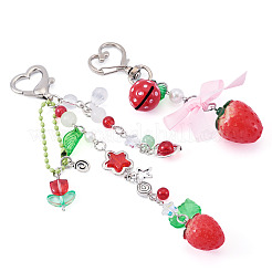 2Pcs 2 Styles Resin Pendant Decorations&nbsp;HJEW-TA0001-37