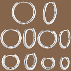 5 Pair 5 Styles Brass Hoop Earrings&nbsp;EJEW-BBC0001-90