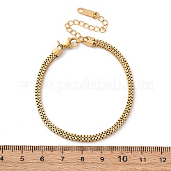 304 Stainless Steel Box Chain Bracelets for Women&nbsp;BJEW-D338-01G-01