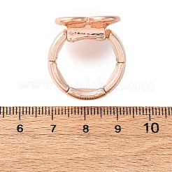 Zinc Alloy & Enamel Stretch Finger Rings for Women&nbsp;RJEW-M101-01D-G