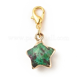 Natural Gemstone Star Pendant Decorations&nbsp;HJEW-JM00686