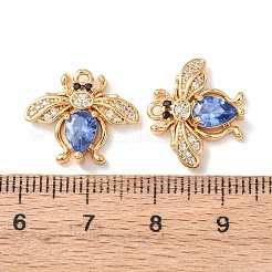 Brass Micro Pave Cubic Zirconia Pendants&nbsp;KK-A284-16G-02