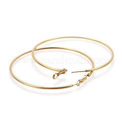 201 Stainless Steel Hoop Earrings&nbsp;EJEW-F188-24G-E