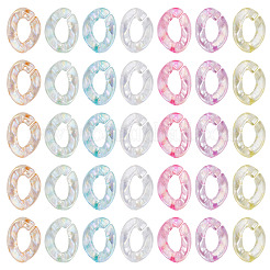 400Pcs Transparent Acrylic Linking Rings&nbsp;OACR-TA0004-66