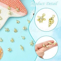 18Pcs 6 Styles Alloy Rhinestone Pendants&nbsp;FIND-CJ0004-03