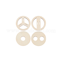 2 Sets Plywood Candle Wick Holders&nbsp;WOOD-BC0001-24B