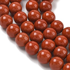Grade A Natural Red Jasper Bead Strands&nbsp;X-G-P075-36-8mm