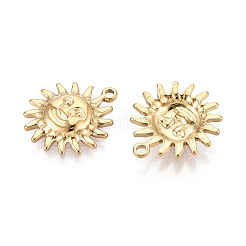 304 Stainless Steel Sun Pendants&nbsp;STAS-T069-28G
