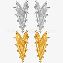 304 Stainless Steel Heart Stud Earrings&nbsp;SV2118-2