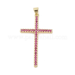 Real 18K Gold Plated Brass Micro Pave Cubic Zirconia Pendants&nbsp;KK-A209-21G