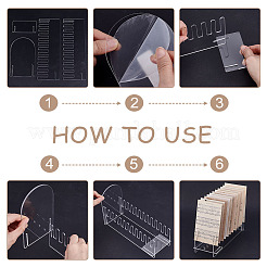 Acrylic Slotted Display Stands&nbsp;ODIS-WH0177-012