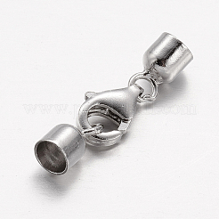 Rhodium Plated 925 Sterling Silver Lobster Claw Clasps&nbsp;STER-P005-01