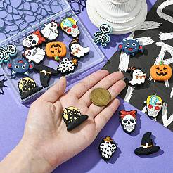 20Pcs 10 Styles Halloween Themed Food Grade Eco-Friendly Silicone Focal Beads&nbsp;SIL-CJ0001-71