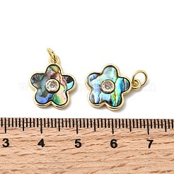 Brass Micro Pave Cubic Zirconia Pendants&nbsp;KK-K384-11G