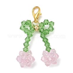 Cherry Glass Imitation Austrian Crystal Pendants Decorations&nbsp;HJEW-JM04058-03