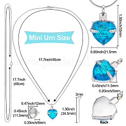 March Glass Urn Pendant Necklace DIY Making Kit&nbsp;DIY-CN0001-82J
