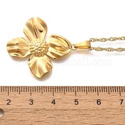 Summer Beach 304 Stainless Steel Pendant Rope Chain Necklaces for Women&nbsp;STAS-Z108-01G-06