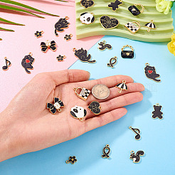 30Pcs 15 Styles Alloy Enamel Charms&nbsp;ENAM-TA0009-01