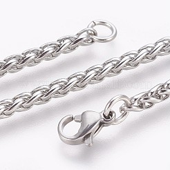 Tarnish Resistant 304 Stainless Steel Wheat Chain Bracelets&nbsp;BJEW-P235-14P
