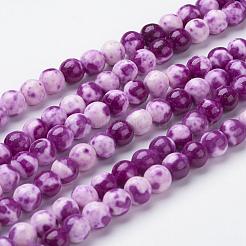 Synthetic Ocean White Jade Bead Strands&nbsp;G-J350-10mm-01