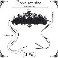 Felt Cloth and Alloy Headwear Crown&nbsp;OHAR-WH20020-01A
