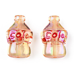 UV Plating Transparent Acrylic Beads&nbsp;X-PACR-N015-09