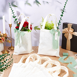 16Pcs Rectangle Polycotton Tote Bags&nbsp;ABAG-PH0001-77