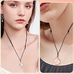 10Pcs 2 Colors Brass Macrame Pouch Empty Stone Holder for Pendant Necklaces Making&nbsp;NJEW-SC0001-62