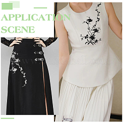 4Pcs Flower Shape Nylon Cloth Embroidery Applqiues&nbsp;PATC-FG0003-78B