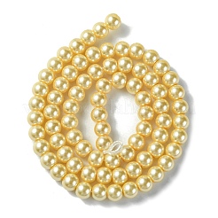 Eco-Friendly Dyed Glass Pearl Beads Strands&nbsp;HY-A008-6mm-RB072