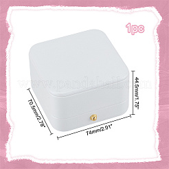 PU Imtation Leather Couple Rings Storage Boxes with Velvet Inside&nbsp;CON-WH0110-69