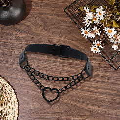 Punk-style Imitation Leather Chocker Necklaces&nbsp;NJEW-CL0001-29