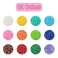 2400Pcs 12 Colors Eco-Friendly Transparent Acrylic Beads&nbsp;TACR-YW0001-97