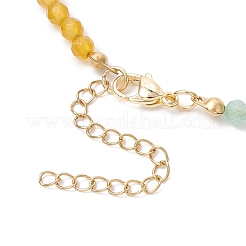 Electroplated Glass & Cultured Freshwater Pearl & Natural Mixed Stone Faceted Round Beaded Chakra Necklaces for Women&nbsp;NJEW-JN05248