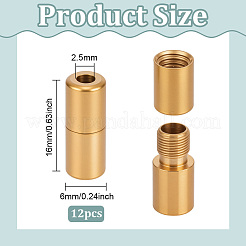 12Pcs Stainless Steel Screw Clasps&nbsp;STAS-BC0004-25B