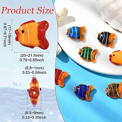 7Pcs 7 Colors Handmade Lampwork Beads&nbsp;LAMP-CJ0003-01