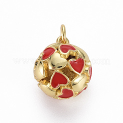 Brass Enamel Charms&nbsp;KK-Q252-023-NF