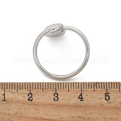 304 Stainless Steel Heart Cuff Rings for Women&nbsp;RJEW-A063-01D-P