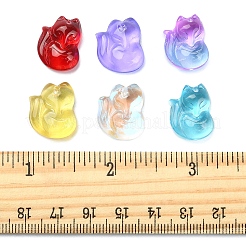 30Pcs 6 Colors Transparent Spray Painted Glass Pendants&nbsp;GLAA-FS0001-28