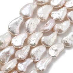 Natural Baroque Keshi Pearl Beads Strands&nbsp;PEAR-P064-07A-01A